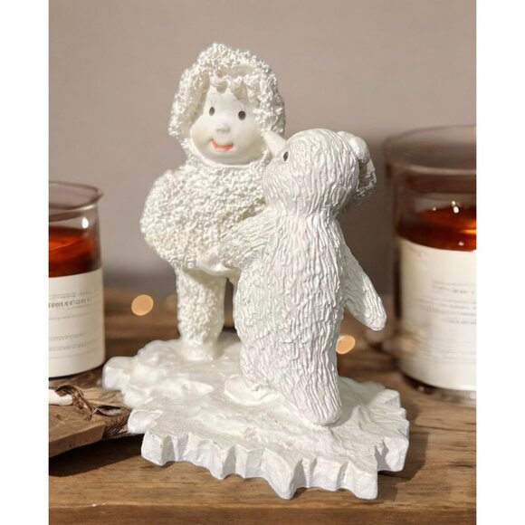 Vintage Snow Buddies Girl with Penguin Figurine - Picture 7 of 7